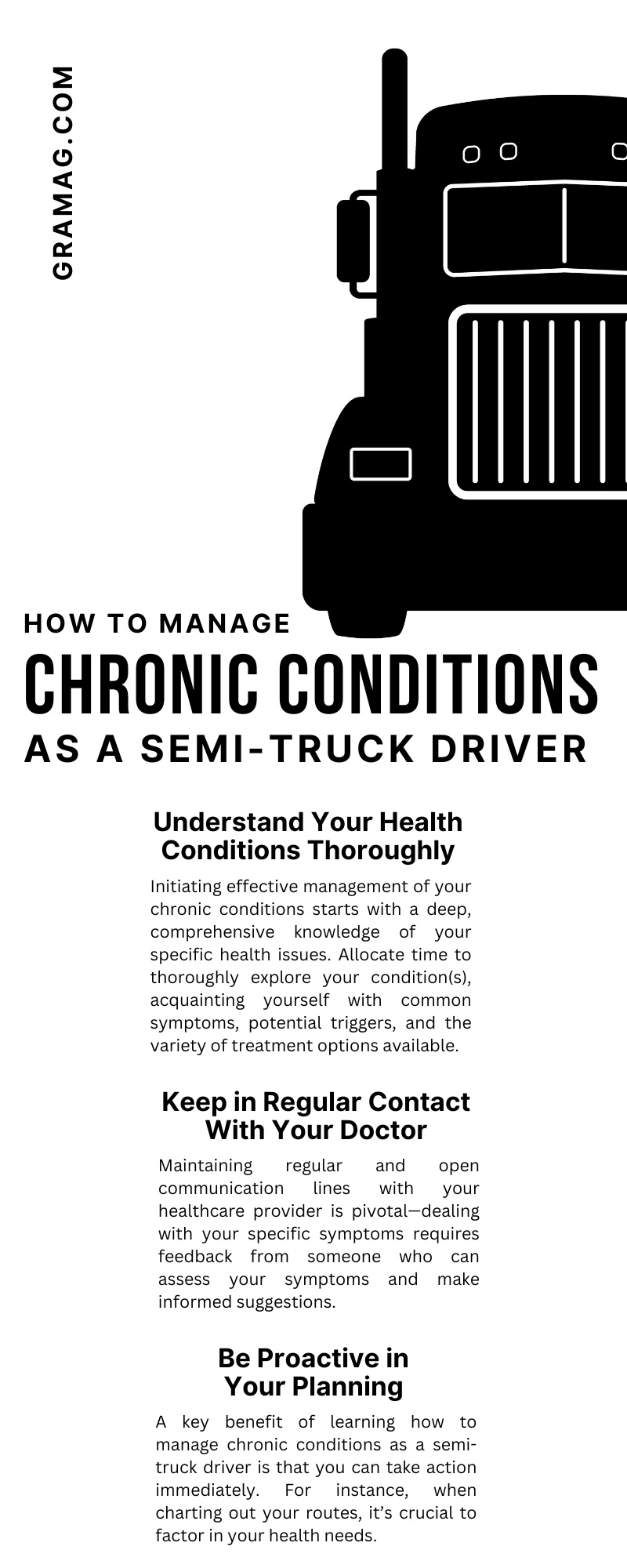 How To Manage Chronic Conditions as a Semi-Truck Driver