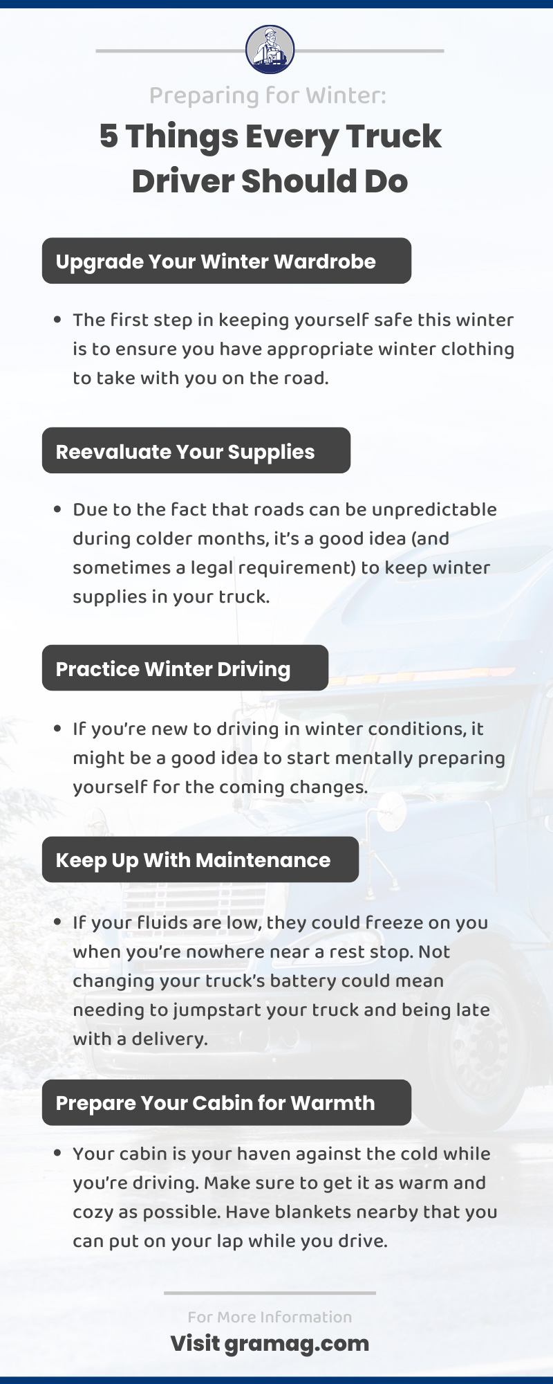 Preparing for Winter: 5 Things Every Truck Driver Should Do
